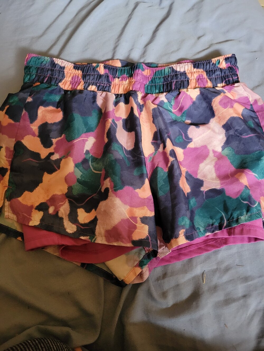 Women’s Multicolor Printed Athletic Shorts